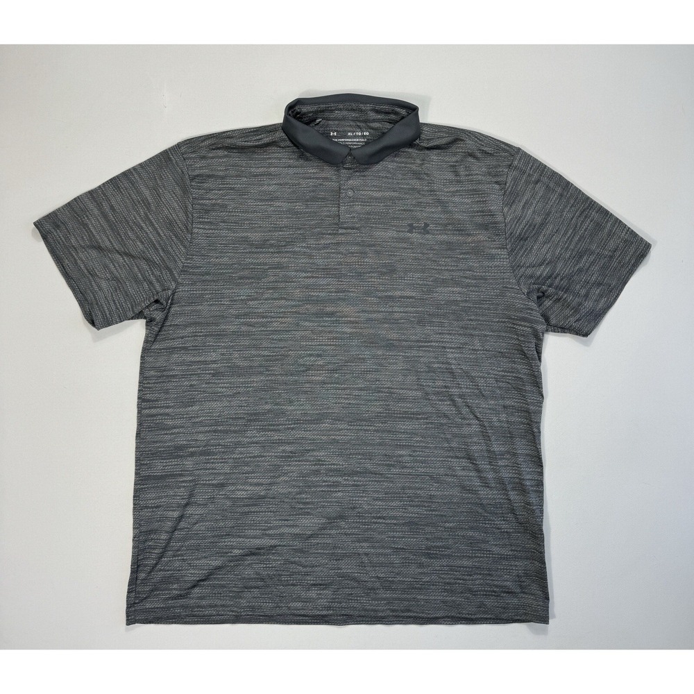 Under Armour The Performance Polo Golf Men XL Grey Active Sports Stretch Wicking
